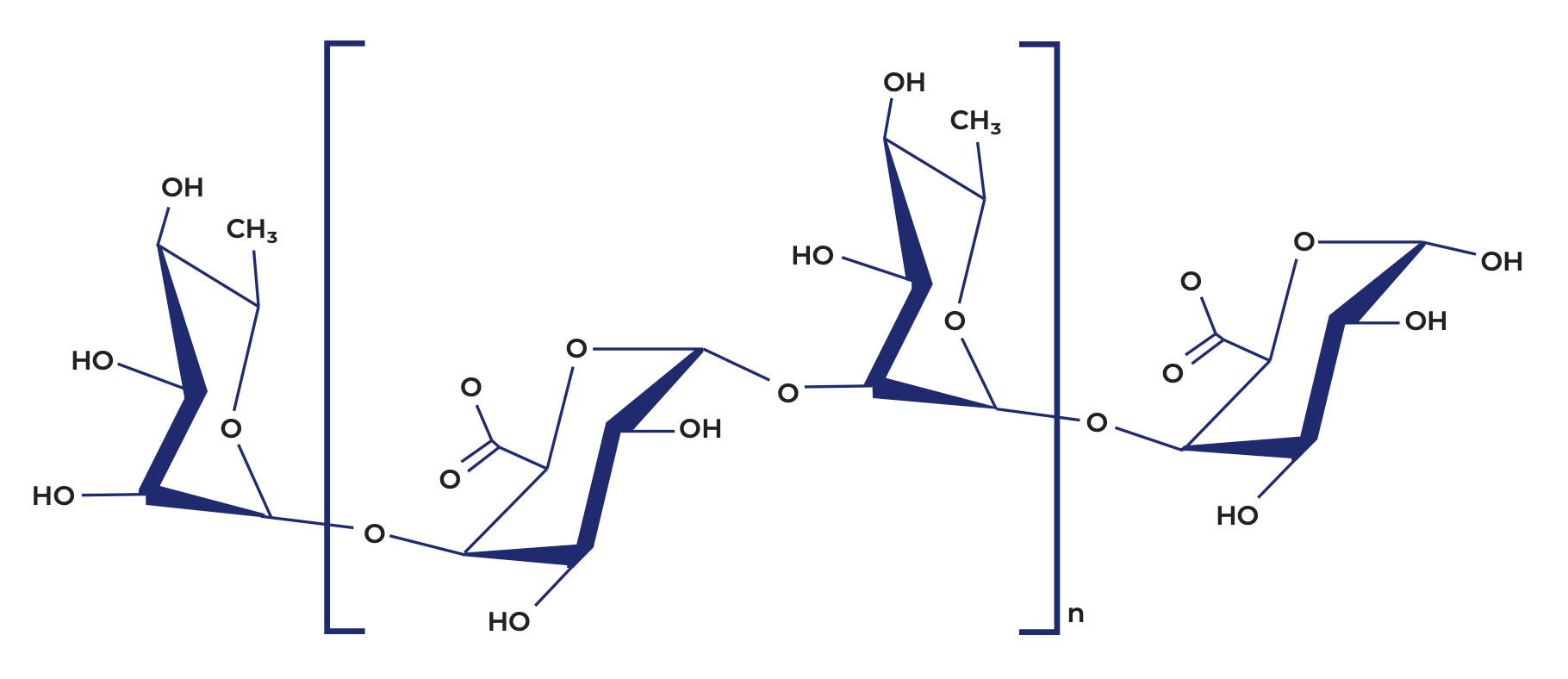 Chemische Struktur von Rhamnogalacturonan-I( Abbildung 2